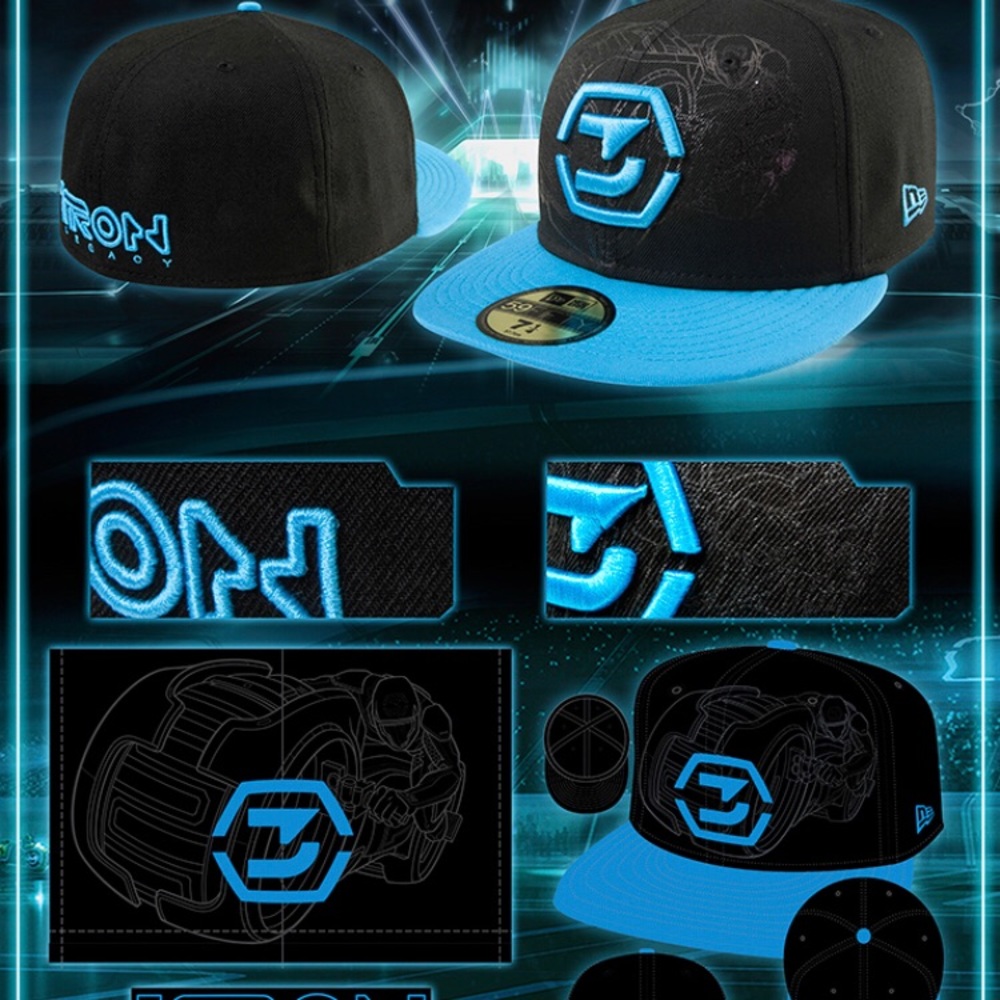 #ISO Tron Legacy fitted hat size 7 3/4 7 7/8, or 8